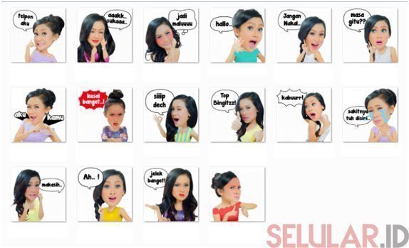 Aneka sticker unik Cita Citata dari WeChat
