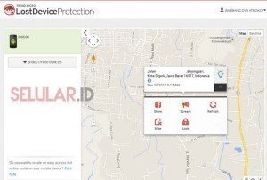 Tampilan Lost Device Protection di Trend Micro