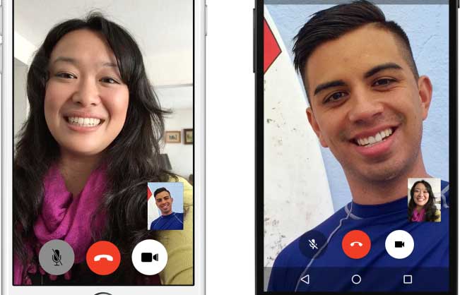 Ilustrasi penggunaan video calling di Facebook Messenger