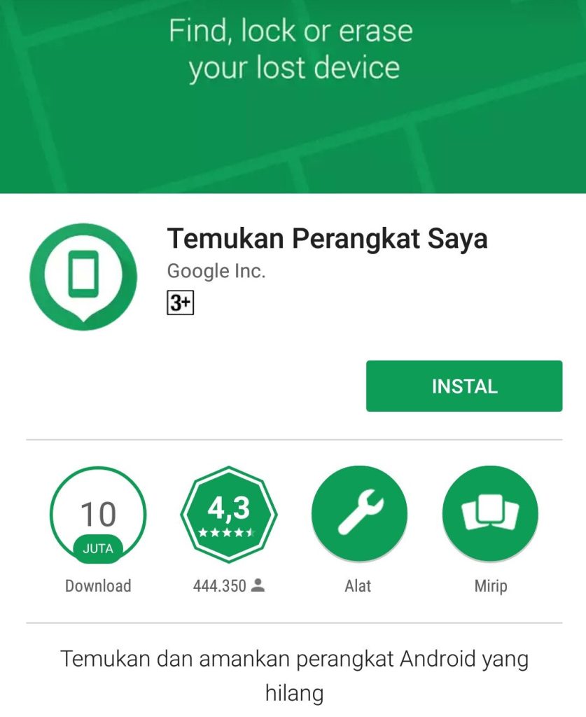 tutorial menemukan android hilang