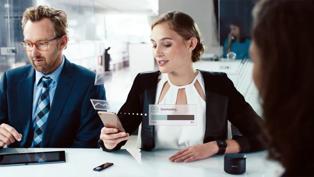 Kerja dengan smartphone