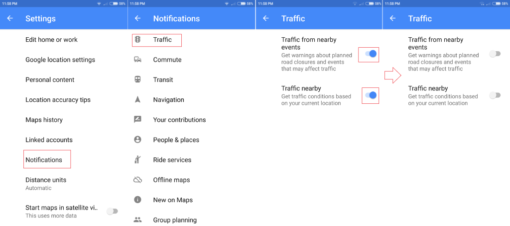 Cara Nonaktifkan Traffic Nottificaton
