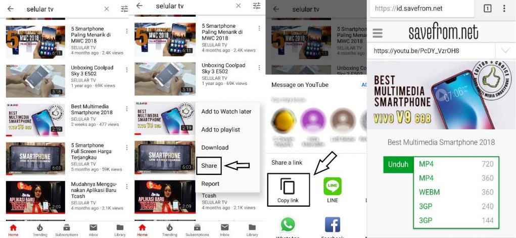 Cara download video dari youtube ke hp