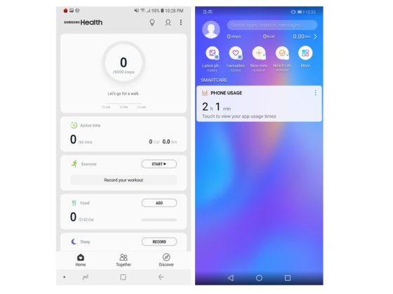 Fitur kesehatan Samsung Galaxy A6 Plus dan Huawei Nova 3i