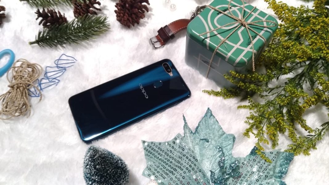Oppo A7 Glaze Blue, harga oppo a7