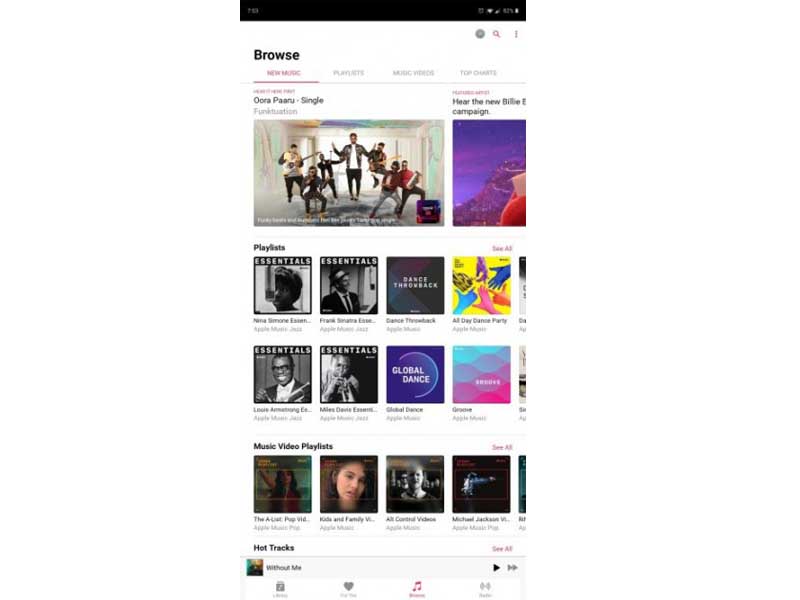 Apple Music Tablet Android