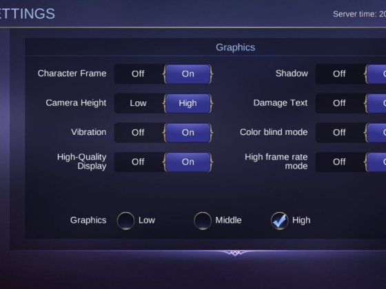 Setting grafis Mobile Legend