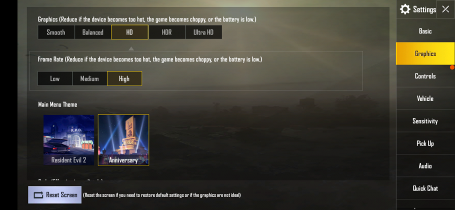 Setting Grafis PUBG di Redmi Note 7