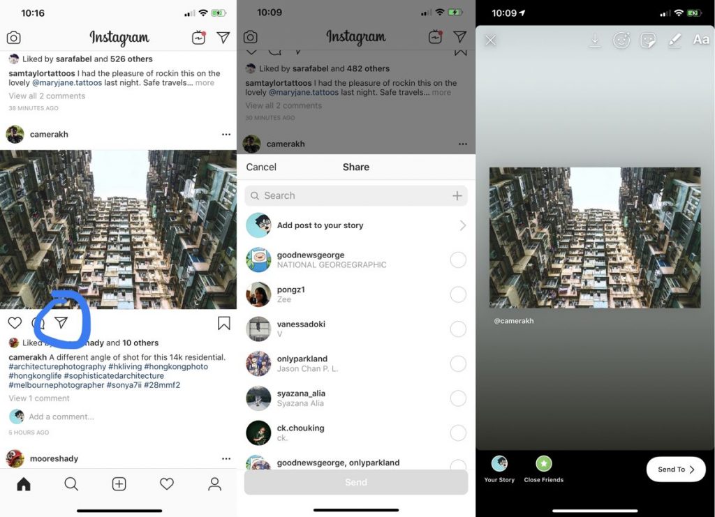 instagram repost stories
