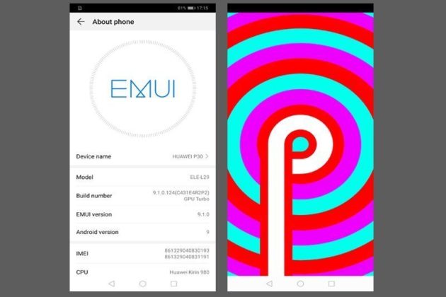 UI dan OS Huawei P30