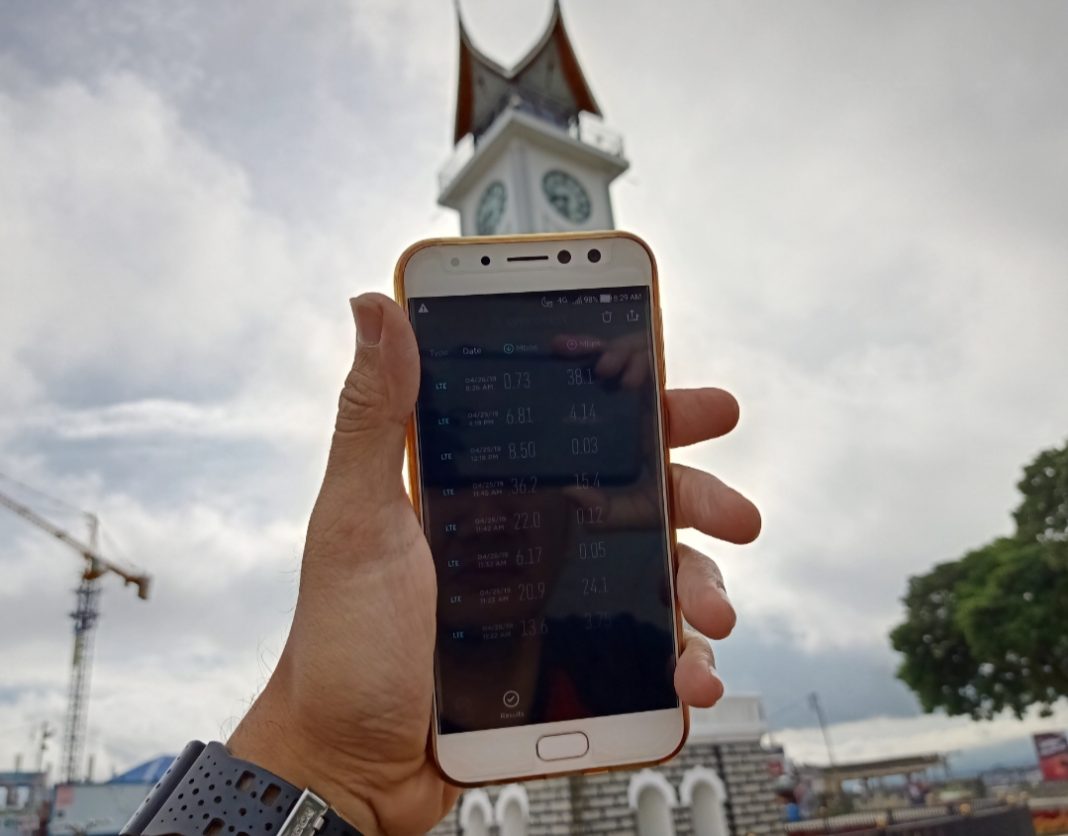 Hasil Speed Test Indosat di Sumatra Barat