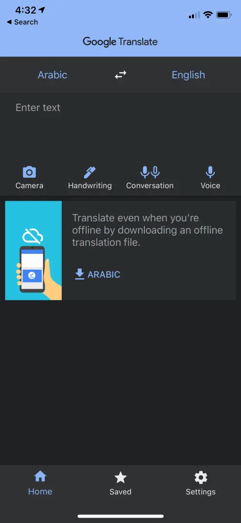 Dark Mode Google Translate For iOS