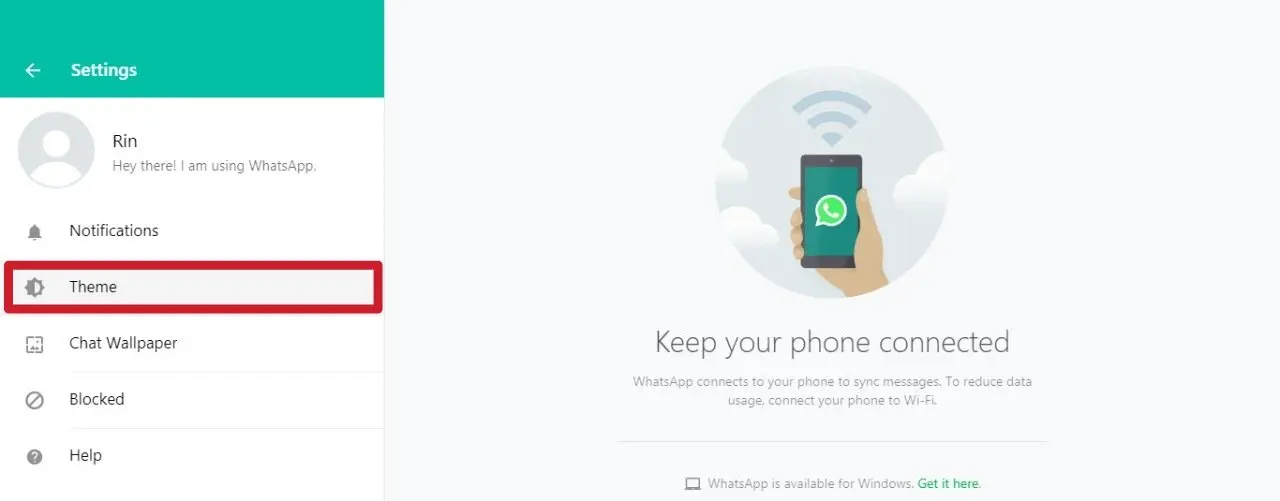 Dark Mode WhatsApp Web