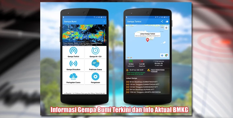 Aplikasi info gempa terkini dari Info Gempa Bumi Terkini