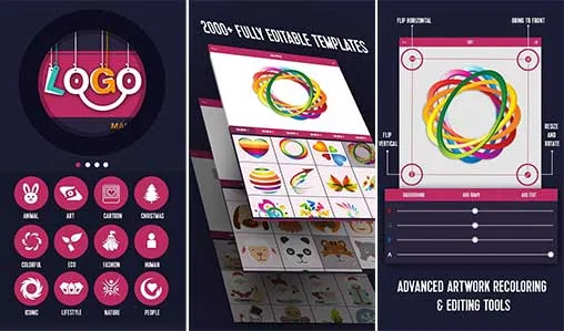Aplikasi membuat logo Logo Generator & Logo Maker.