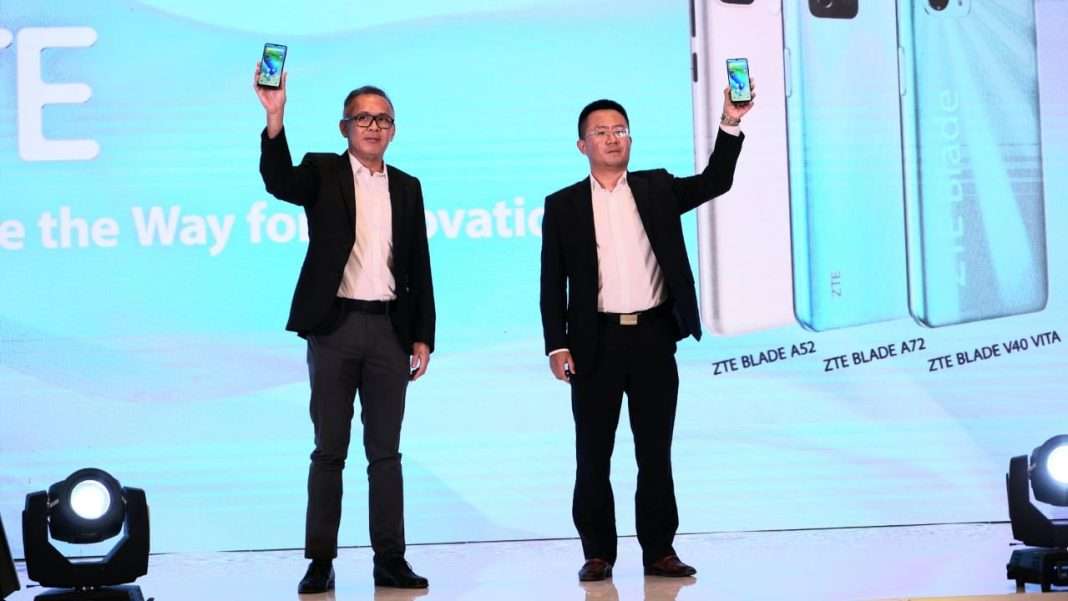 ZTE saat meluncurkan handphone di Indonesia.
