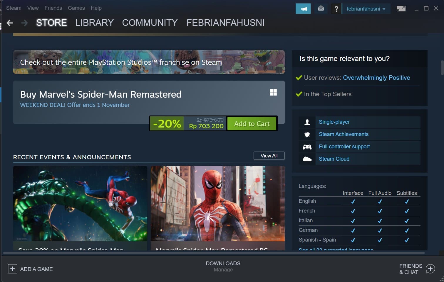 Marvel's Spider-Man Remastered