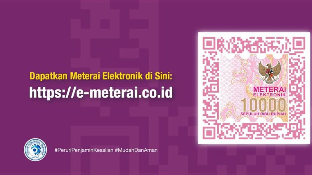Cara Menggunakan Meterai Elektronik