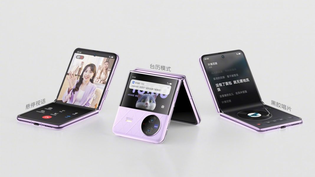 Ponsel lipat Vivo X Flip kamera Zeiss