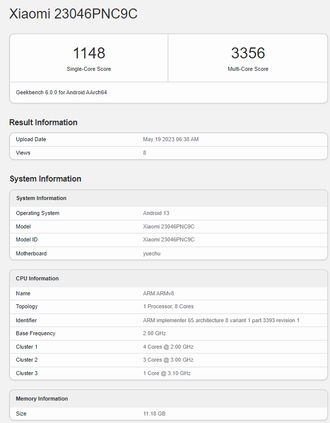 Xiaomi Civi 3 Terlihat di Geekbench Usung MediaTek Dimensity 8200