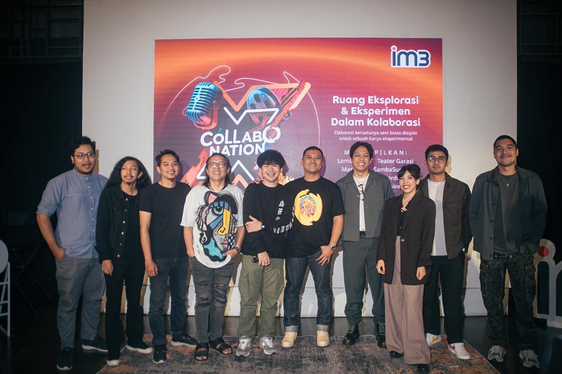 Perwakilan IM3 Bersama Seluruh Personil dari Masing-Masing Kolaborator di Penayangan Perdana Collabonation X Vol.1