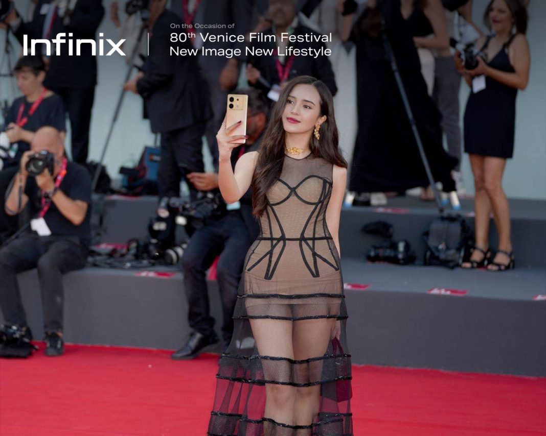 Beby Tsabina bersama Infinix memesona di karpet merah VIFF 2023