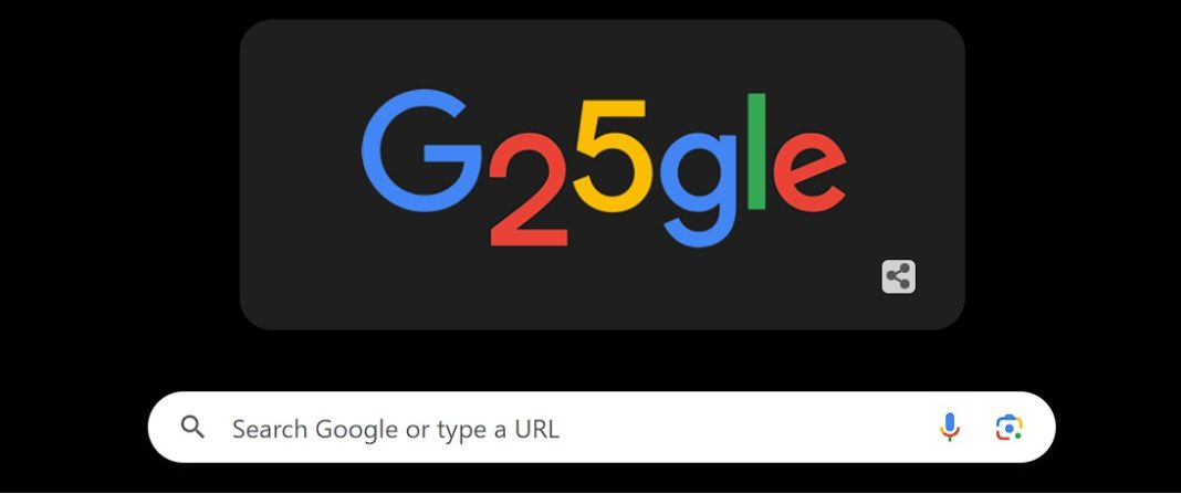 Google Doodle tampilkan perayaan ke 25 tahun, simak sejarah Google.