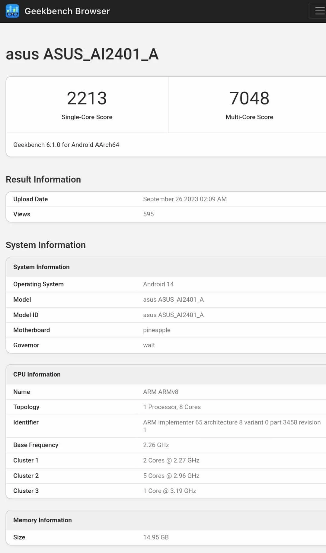 Smartphone ASUS ROG Phone 8