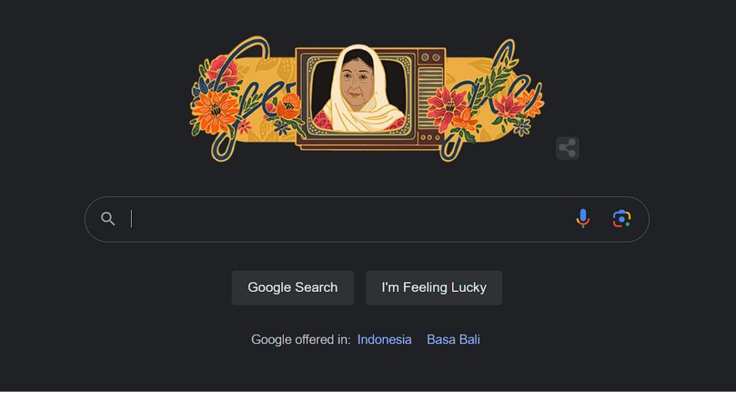 Google Doodle Siti Aminah Cendrakasih