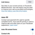 Link history Facebook