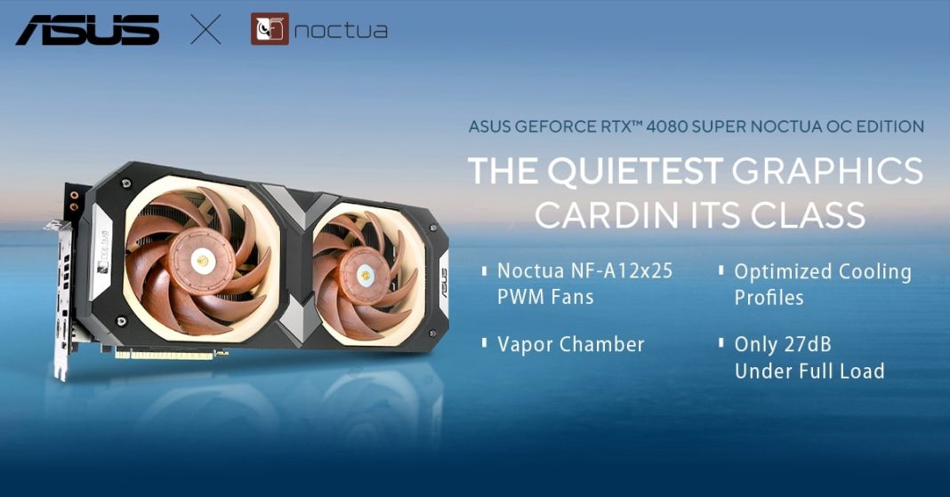 Asus luncurkan kartu grafis GeForce RTX™4080 SUPER Noctua OC Edition.