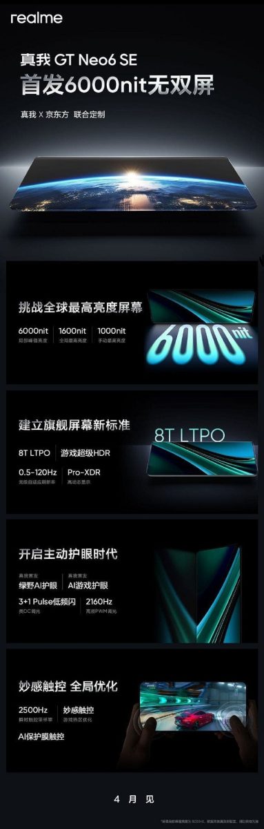 Sertifikasi TENAA Ungkap Desain Realme GT Neo 6 SE