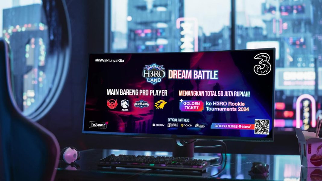 Indosat melalui brand Tri, menggelar H3RO Land Dream Battle
