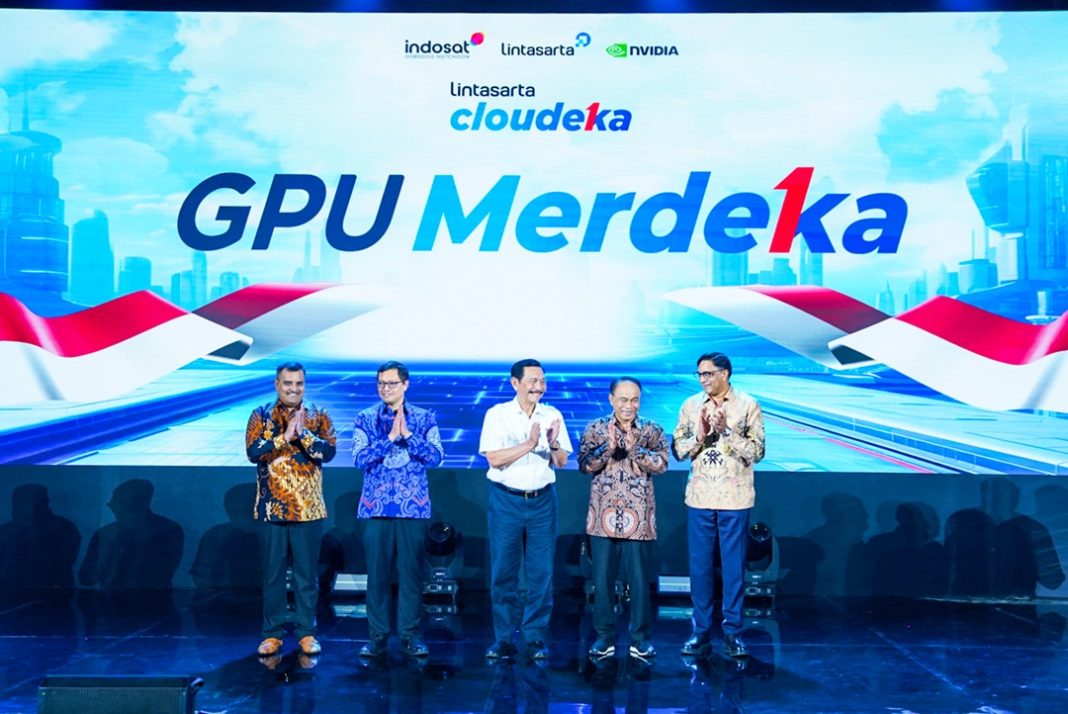 Lintasarta, perusahaan Information and Communication Technology (ICT) total solutions terkemuka di Indonesia, meluncurkan produk baru Lintasarta, GPU Merdeka (Graphics Processing Units) pada Rabu (21/8) di Hotel Kempinski, Jakarta. GPU Merdeka sebagai GPU-as-a-Service (GPUaaS) untuk infrastruktur AI, merupakan Sovereign AI Cloud dari NVIDIA yang dirancang sebagai supercomputing cloud dengan teknologi canggih dan terdepan di Indonesia.