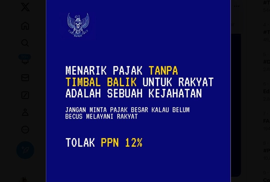 Gerakan Menolak PPN 12% di Media Sosial