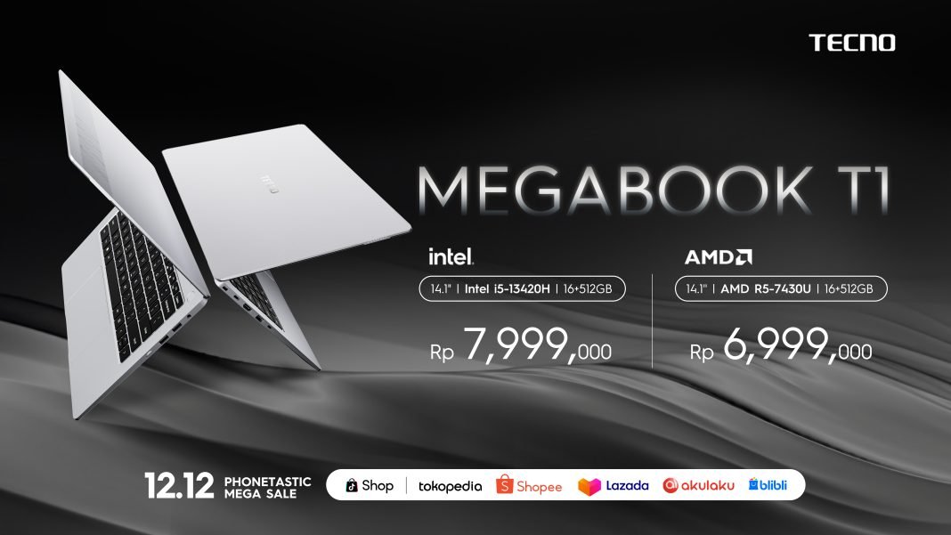 Tecno Megabook T1 Hadir Dengan Varian Baru