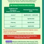 Tingkatan dan nominal BHR untuk Mitra Roda 4