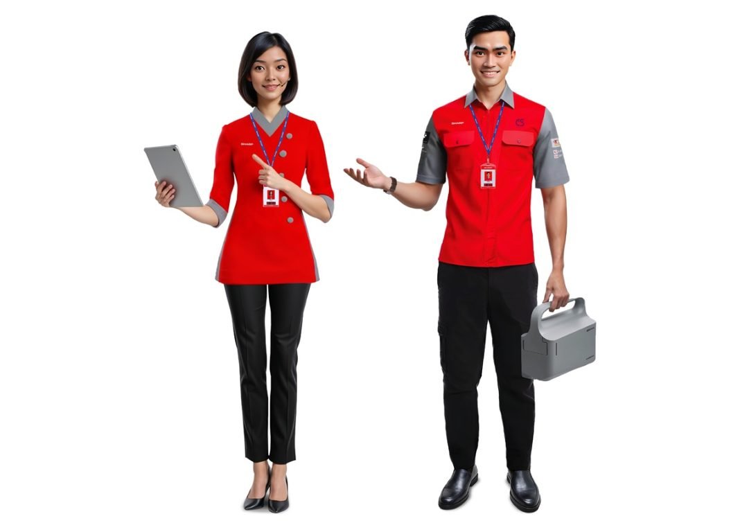 Salli dan Sandi karakter berbasis kercedasan buatan AI yang dimanfaatkan oleh Sharp Indonesia