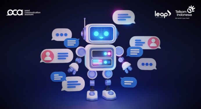 Tampilan antarmuka OCA AI Chatbot Builder dari Telkom