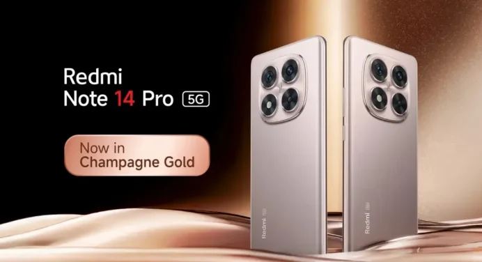 Xiaomi Redmi Note 14 Pro+ dan Pro Hadirkan Warna Champagne Gold