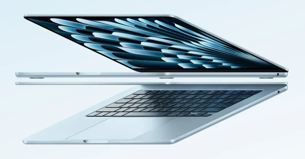 Ilustrasi MacBook Air dengan layar produksi BOE