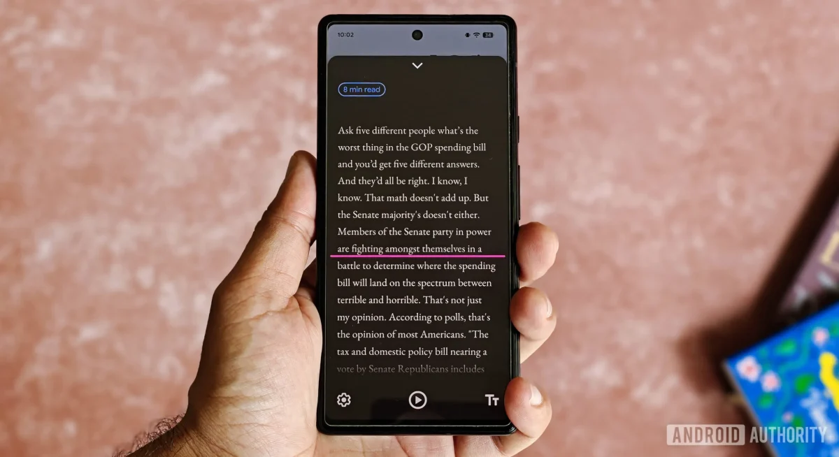 Improved Reading on Android Google Reading Mode