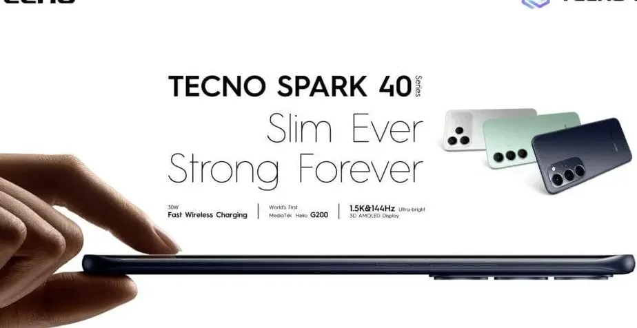 TECNO SPARK 40 Pro+ dengan desain tipis dan layar AMOLED