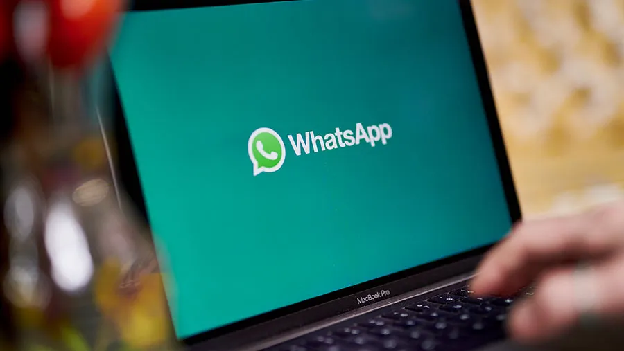 Ilustrasi WhatsApp Web (Gabby Jones/Bloomberg)
