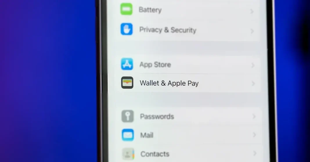 iPhone dengan halaman pengaturan terbuka
