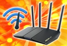 ASUS Wi-Fi mesh router dengan desain modern