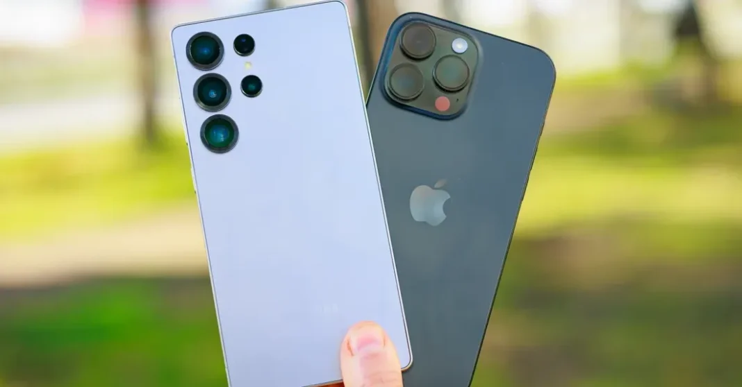 Grafik pangsa pasar smartphone global Q2 2025: Samsung memimpin, Apple di posisi kedua