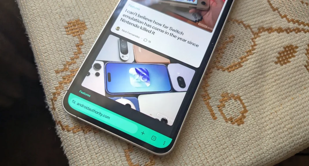 Google Chrome bottom address bar di perangkat Android