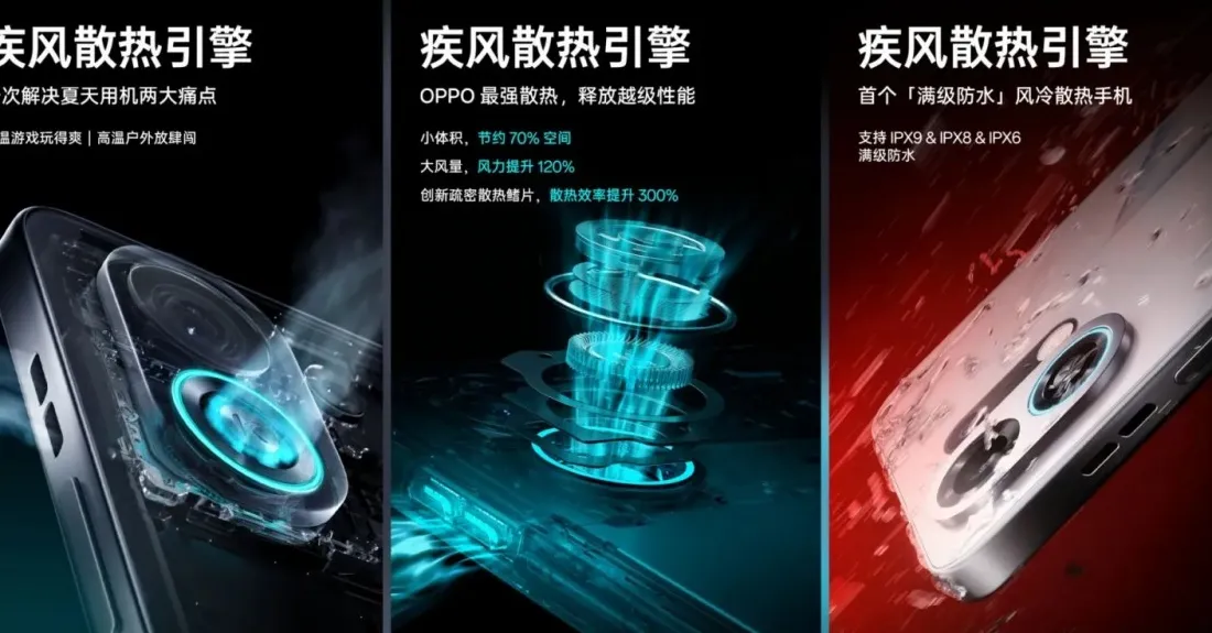 Here's the Oppo K13 Turbo and Turbo Pro's active cooling fan in action