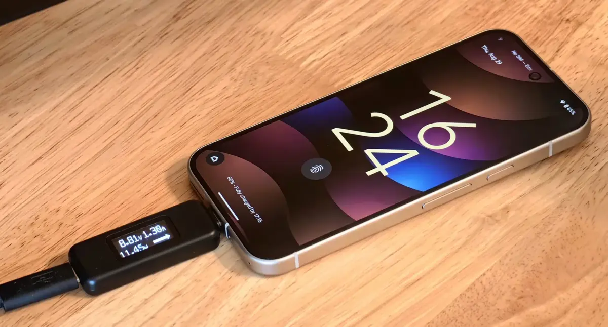 Slow charging a Google Pixel 9